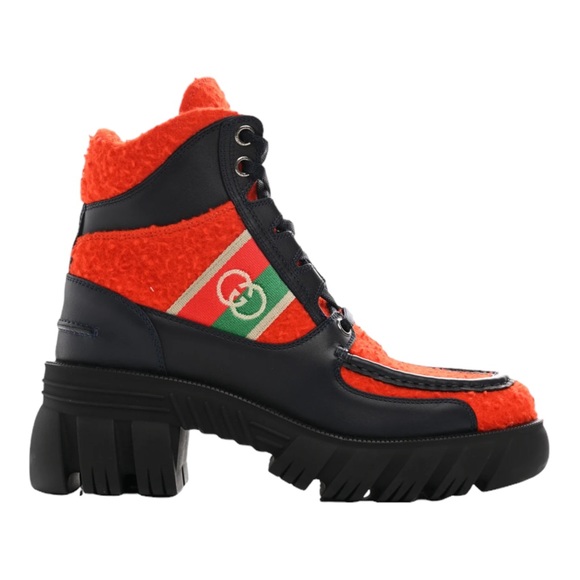 GUCCI Wool Calfskin Interlocking G Boots - Picture 1 of 4